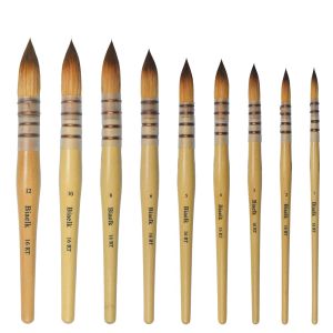 Ben spazzole 16rt di alta qualità Taklon Capelli in legno manico in legno Acqueretto Art Artist Forniture Art Paske