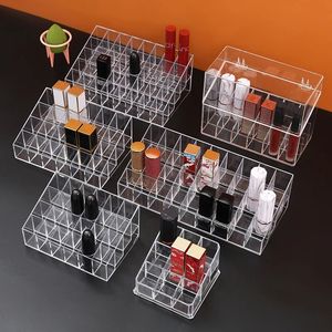 24 GRID ACRYLIC Organizzatore per il trucco Punta di stoccaggio Rossetto Rossetto Solpicla per smalto Porta di supporto Cosmetic Organizer Box