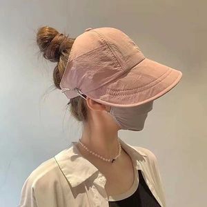 Breda randhattar hink hattar fällbara breda grimhästsvans solhatt drstring justerbar c sommar snabb torkning visor fiskare cfor womens strandhatt j240506