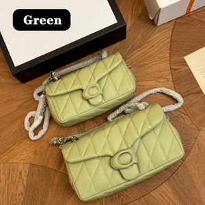 Green Purse Quilted Tabby Bag Shoulder Purse Designer Woman Handbag Luxury Crossbody Bag High Quality Soft Real Leather Chain Bag Coin Cross Body Designer Bags