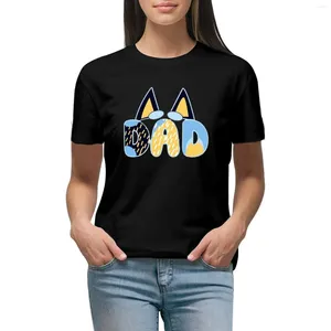 Polos femininos Dad Dad Cartoon T-shirt Fashion Korean Plus Size Tops Roupas femininas camiseta