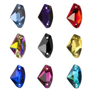 Klänningar Yanruo 3256 Galactic Sew on Glass Crystal Stones för att sy på klädklänning Rhinestones Diamond DIY