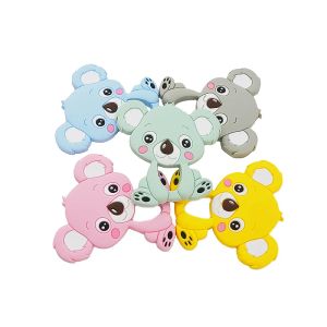 Blocks Chenkai 10PCS Silicone Koala Teether Baby Animal Teething Food Grade For DIY Chewable pendant Nursing Bracelet Toys BPA Free