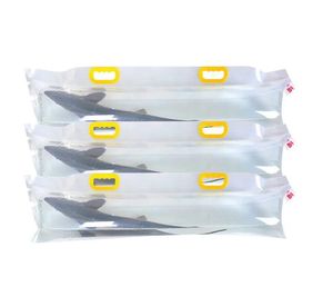 Прозрачная кислородная пакетная пакетная сумка для оксигенированных мешков для рыбы с морепродуктами.