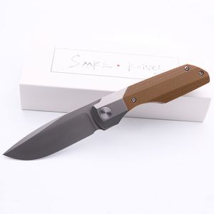 Fast Shipping SMKE Knives Synapse Flipper Pocket Folding LNIFE M390 Blade Micarta Titanium Handle Survival Tactical LNIFE Camping Hun 3416