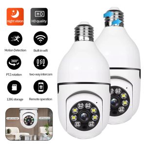 Webcams Light Bulb Surveillance Camera Night Vision Wireless Wifi Light Bulb Security Camera Two Way Talk Motion Detection for Home Room