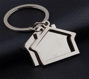 10 Pieceslot Zinc Alloy House -formade nyckelringar Nyhet Keyrings gåvor för marknadsföring House Key Ring3481806