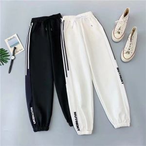 Cappris plus tamanho 5xl joggers mulheres largas moletom de outono preto largo harém de harém de harém women wasit wasit coreano calças esportivas de estilo coreano