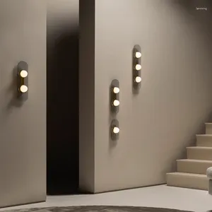 Vägglampa modulo nordiskt postmodern glas designer trappa bakgrund hem sängen dekorativ nattljus