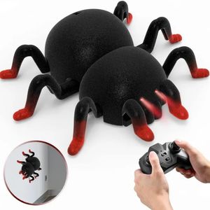 RC Toy Prank Simulation Spider Salbing Control Remote Control Stunt Car Chralloween Halloween Funk Toys Gifts Para adultos e crianças 240428