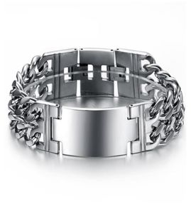 Punk Jesus Bracelets Stainless Steel Bracelets Men Jewelry Male Charm Bangle Double Hand Chain Man Wristband1443169
