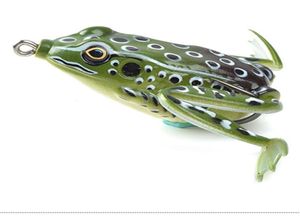 Weihe Fishing Live Target Frog Lure 50mm11g Snakehead Lure Simulação Topwater Frog Fishing Artificial Soft Rubber Bait8111478