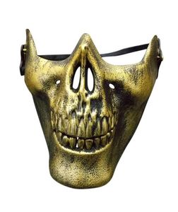 Halloween Horror Halbkinn Plastik Gesichtsschild menschliche Schädel Mask2295699