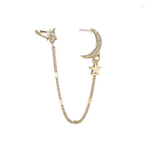 Серьги с серьгами мода простые деликатные подарки на рождественские ювелирные украшения луны звезда уш