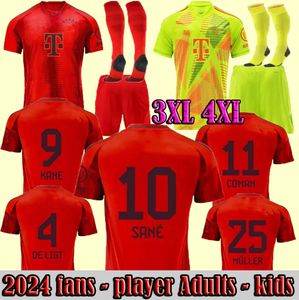 S-4xl Kane Musiala 23 24 25 Jerseys de futebol Bayern Sane Kimmich Munique Muller Davies Coman 2023 2024 2025 Camisa de futebol Goretzka Gnabry Minjae Jersey Men Kids Kids