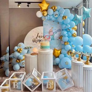Party Decoration 105pcs/1set Baby Blue Latex Balloon Set Kids 1st Birthday Balloons Shower Wedding Supplies