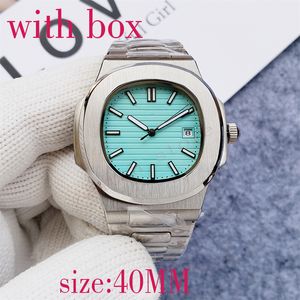 Zegarek dla mężczyzn luksus zegarek Wysokiej jakości zegarek moda rozmiar 40 mm zegarek ze stali nierdzewnej Sapphire Waterproof Watch AAA Watch Watch Watch Watch Gold Watch Clock