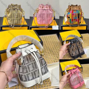 New high quality designer bag Woman Bucket bag fashion handbag presbyopia logo Embossed pattern drawstring Removable shoulder strap calfskin Crossbody bag