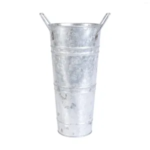 Vasos Anique vaso de vaso de metal Pons de arranjos florais vintage