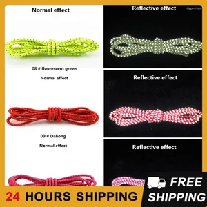 Schuhteile 2pairs Dehnungsschloss Shoelaces ohne Krawatten reflektierende Schnürsenkel Außen im Freien Lazy Spitze elastischer Sneaker -Schuhlauf -Accessoire im Freien