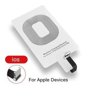 Mappe di caricabatterie per iPhone 5 5s SE 6 6S 6Plus 7 Plus Adapter Patch Coil Coil Qi Wireless Charging Receiver Charger