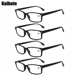 Solglasögon 4 Packläsningsglasögon Black Frame Spring gångjärn för män Kvinnliga läsare Glasögon Lättvikt Enkelt designglas 1.00 - 3,50