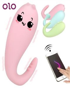 Olo Silicone Monster Pub Vibrator App Bluetooth Wireless Remote Control Massage 8 частота для взрослых игровых игрушек для женщин C3582634