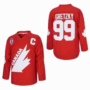 Mäns T-shirts Ice Hockey Jersey Canada 99 Wayne Gretzky Sybroderi utomhus sportkläder tröjor C-Mark Red 1991 National Team 2023 New T240506