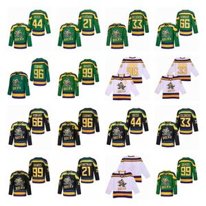 Herrt-shirts Ice Hockey Jersey Mighty Ducks 99 Banks 96 Conway 66 Bombay 33 Goldberg Sybroderi utomhus sportkläder tröjor Grn Black T240506