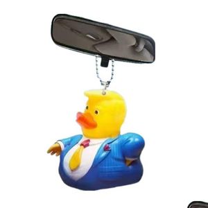 Altre forniture per feste festose Trump Ducks Cioncant Ornament Car Retroview Mirror Key Chain Decoration 2D Flat Acrilic Droplese Delivery Hom Dhiqf