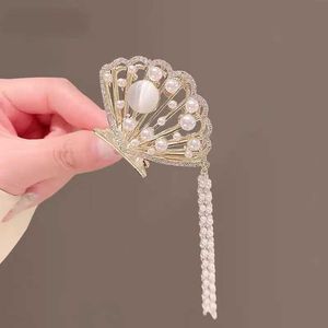 Andere schalenförmige Quastenhaare greifen kleine und elegante Perle Frauen Haarklammern für süße Mädchen Barrettes Pferdeschwanz Haarzubehör Geschenke