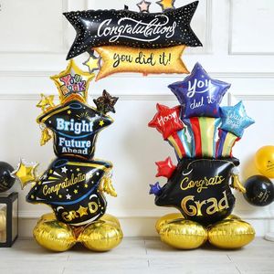 Party Decoration 1PC Graduation Balloon Decorations PhD Hat Streamer Foil Balloons 2024 Grattis vi gjorde det