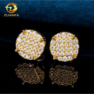 Designer Prezzo di faccia di gioielli Sterling Sterling Sterling Custom Luxury Diamond Gioielli Gioielli VVS Orecchini in Moissanite hip hop 18k oro