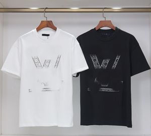 camiseta de grife de verão decoração de manga curta masculino tshirt tee roupas masculinas brancas pretas