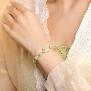 Bangle Blessing Lucky Couple Glass Friendship Bracelet Fashion Natural Stone Bead For Women Jewelry Gifts