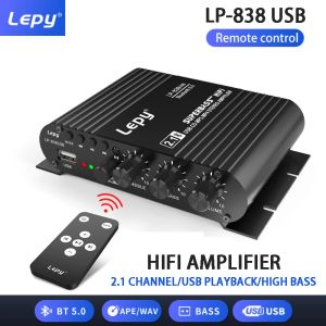 Amplificatori Lepy LP838USB 2.1 Amplificatori di canali Bluetoothcomable Hifi Support USB Lossless Music Play Digital Audio Amplificadors