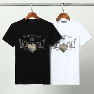 och s mens designer t-shirt italiensk Milan Fashion Print T-shirt Summer Black White Hip Hop Streetwear 100% bomullstoppar plus storlek 6130 GQL0 GLP8