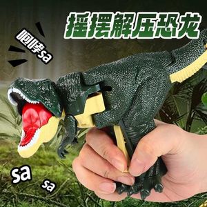 Andra leksaker Dinosaur Zazaza Press Dinosaur Zaza Toy och Sound Childrens fidget Toy Decompression Toy Telescope Swinging Dinosaur Model Childrenl240502