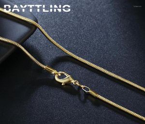 Chains BAYTTLING 925 Sterling Silver 16/18/20/22/24/26/28/30 Inch 2MM Golden Chain Necklace For Woman Man Wedding Gift Jewelry1622701