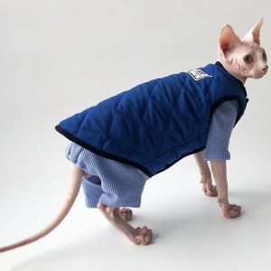 Clothing Sphinx Hairless Cat Costume Devon Rex Autumn Winter Bottoming Clothes for Cat Fourlegged Stretchy Conissphynx Cat Outfit