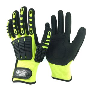 Gloves 100% High Quality Cut Resistant Anti Vibration Safety Work Glove With TPR Mechanics Industry Working Gloves ANSI Cut Level A6.