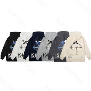 Island Men Europen Fashion Hoodie Sweatshirts Stone Par Style Loogo Logo Print Mönster Löst överdimensionerad bomull Casual Hip-Hop Hoodies Pullover