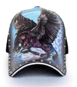 Oryginalny druk 3D w chińskim stylu smoka Pea Peopow Skull Eagle Baseball Cap Men Men Mase Snapback Hip Hop Hat CX200711638991