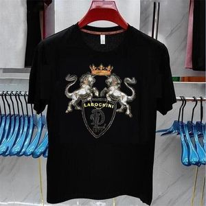 2024 marca di moda estate nuove magliette semplici uomini rotondi rotondi casual manica corta lettera di tendenza della moda t-shirt mezza manica vestiti all'ingrosso trapstar topstar maglietta m-4xl