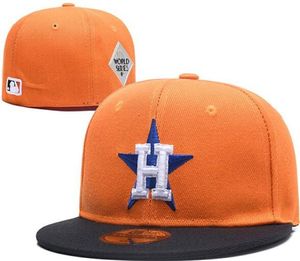 Популярные хип -хоп Men039S Sport Team Fitted Caps на поле полного закрытого дизайна Solid Color Houston Size Baseball Fitted H8350620
