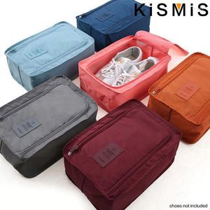 Bolsas de armazenamento Kismis Sports Sports Shoe Bag - Organizador dobrável de viagem com portátil e solução com zíper