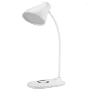 Lampade da tavolo Learning Lampada notturna Luci di lettura del comodino wireless Protezione flessibile Dormitorio di decorazione multifunzionale