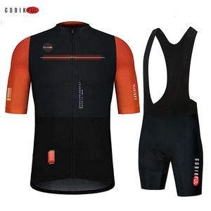 AntiUV Cycling Jersey Set for Men Triathlon Mountain Bike Clothing MTB Bicycle Wear Summer 240506