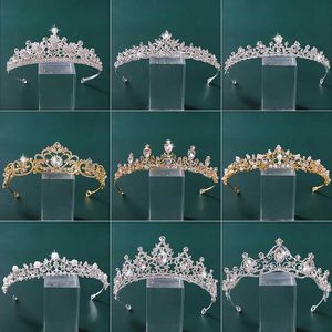Главные повязки на голове хрустальные корона Тиары свадебные украшения свадебные аксессуары для волос женская невеста принцесса Королева королева вечеринка Q240506