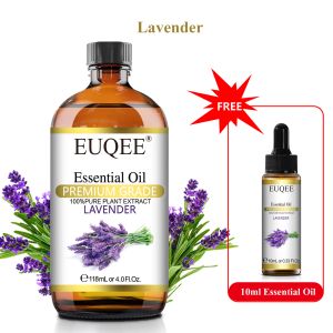 Óleo de compra de óleo 1 Get 1 Grátis, 118 ml e 10ml de óleos essenciais, lavanda Jasmim Eucalyptus Óleo de aroma de baunilha para difusor, fabricação de velas